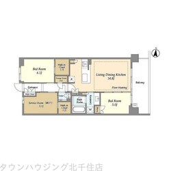 ドゥーエ町屋の物件間取画像